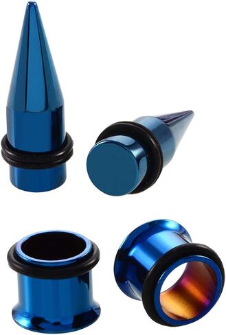 NASAMA 36 Pieces Ear Stretching Kit 14G-00G Stainless Steel Tunnel Plugs Tapers Piecing Set Body Piercing Jewelry in Kuwait