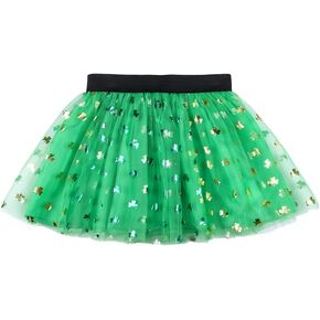 Seasons Women St Patricks Day Shamrock Tutu Skirt, One Size W41249 Green in Kuwait