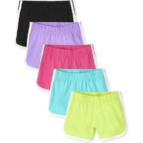 The Children's Place Baby Girls' Dolphin Shorts, Neon Multi Color 5-Pack, Large in Kuwait