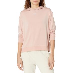 HUGO Women's Jersey Center Logo Lounge Hooded Sweatshirt in Kuwait