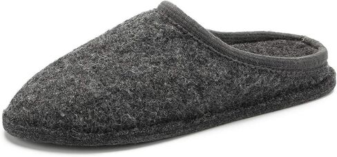 LE KAPMOZ Men's Boiled Wool House Slippers Breathable Winter Warm Slip on Mules Indoor/Outdoor Slipper for Women Two Tone Cap Toe Clog in Saudi Arabia