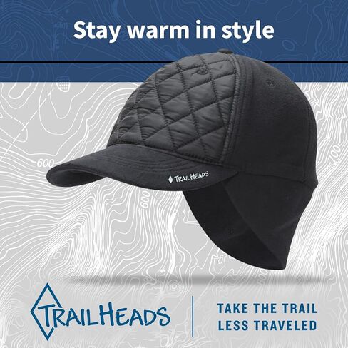 TrailHeads Women's Gift Set - Quilted Winter Ponytail Trucker hat - Quilted Mittens - black in Saudi Arabia