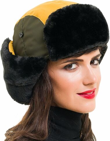 MELIFLUOS DESIGNED IN SPAIN Trapper Hat for Men and Women Russian Warm Fur Ski Fall Winter Hunting in Saudi Arabia