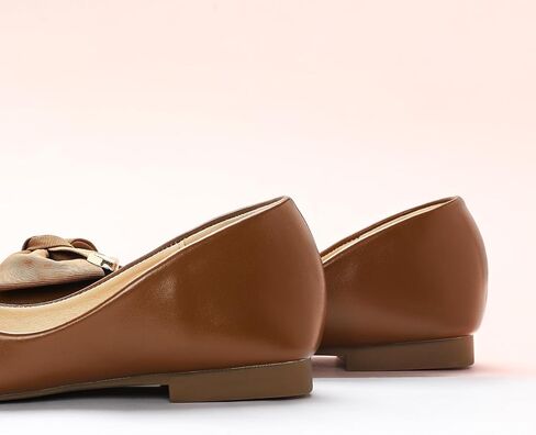 C.Paravano Women Ballet Flats | Dress Shoes for Women | Square Toe Flats | Lambskin Leather Insole | 0.6 in low heel | Comfortable Dressy Shoes | Flats | Memory padded | Bow Slip-On | Classic & Chic in Saudi Arabia