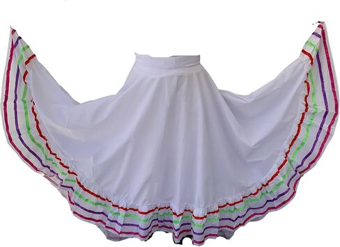 Kids and Womens Folklorico Half Cirlce Skirts, Falda Profesional de Medio Vuelo, Womens and Kids Skirt One Size Waist in Saudi Arabia