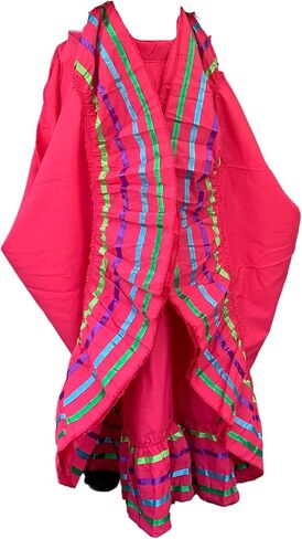 Kids and Womens Folklorico Half Cirlce Skirts, Falda Profesional de Medio Vuelo, Womens and Kids Skirt One Size Waist in Saudi Arabia