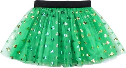 Seasons Women St Patricks Day Shamrock Tutu Skirt, One Size W41249 Green in Saudi Arabia