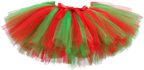 توتو دريمز فستان عيد الميلاد قزم زي للنساء أحمر أخضر توتو التنانير الكبار عيد الميلاد زينة عيد الميلاد الهدايا in Kuwait