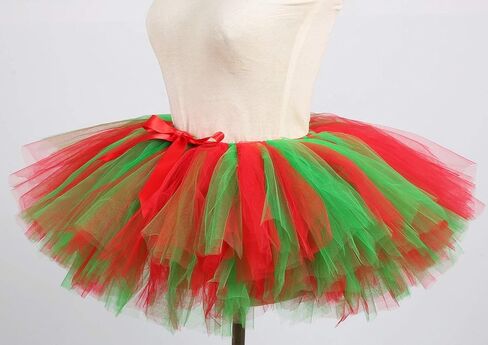 توتو دريمز فستان عيد الميلاد قزم زي للنساء أحمر أخضر توتو التنانير الكبار عيد الميلاد زينة عيد الميلاد الهدايا in Kuwait