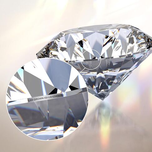 Lab-Grown Diamond Stud Earrings With Unique laser engraved Diamond ID, Set In Platinum or White Gold - D Color, VVS2 Clarity, IGI Certified Lab-Grown Diamonds - Available in 1, 2 CT TW in Saudi Arabia