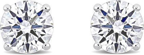 Lab-Grown Diamond Stud Earrings With Unique laser engraved Diamond ID, Set In Platinum or White Gold - D Color, VVS2 Clarity, IGI Certified Lab-Grown Diamonds - Available in 1, 2 CT TW in Saudi Arabia