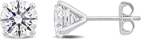 Lab-Grown Diamond Stud Earrings With Unique laser engraved Diamond ID, Set In Platinum or White Gold - D Color, VVS2 Clarity, IGI Certified Lab-Grown Diamonds - Available in 1, 2 CT TW in Saudi Arabia