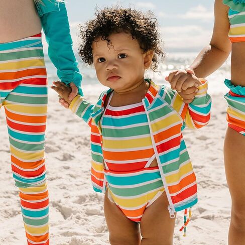 SwimZip Girl Long Sleeve Rash Guard & 1 Piece Swimsuit UPF 50 (Multiple Colors) in Saudi Arabia