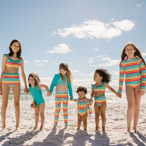 SwimZip Girl Long Sleeve Rash Guard & 1 Piece Swimsuit UPF 50 (Multiple Colors) in Saudi Arabia