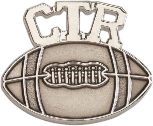 LDS Baptism Tie Tack Oval CTR "اختر اليمين" باللون الفضي in Kuwait