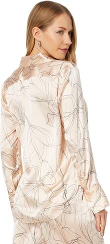 Equipment womens Leona Top in Shifting Sand and True Black Blouse in Saudi Arabia