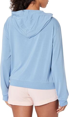 HUGO Women's Jersey Center Logo Lounge Hooded Sweatshirt in Saudi Arabia