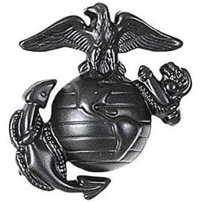 دبابيس طية صدر السترة سوداء يمين ويسار مرخصة رسميًا من مشاة البحرية الأمريكية USMC EGA (مجموعة) in Kuwait