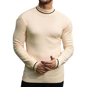 OYOZONE Men's Slim Fit Mock Turtleneck Pullover Sweater Casual Basic Knitted Thermal Sweaters in Kuwait