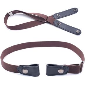 حزام مطاطي بدون إبزيم للنساء والرجال، حزام مرن غير مرئي قابل للتعديل بدون إبزيم للجينز in Kuwait