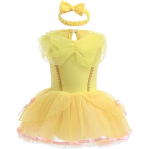 HIHCBF Baby Girls Christmas Princess Costume Mermaid Sofia Belle Halloween Birthday Party Romper Tutu Dress w/Headband in Kuwait