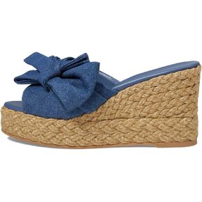حذاء نسائي من Stuart Weitzman Loveknot Espadrille Wedge Slide كريمي/طبيعي