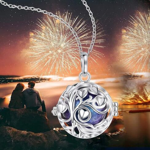 AEONSLOVE Harmony Ball Pregnancy Bola Necklace, Tree of Love Angel Chime Caller Bell Pendant Necklaces for Women, Mom to be Gift, 30"& 45" Chain in Saudi Arabia