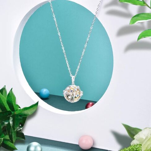 AEONSLOVE Harmony Ball Pregnancy Bola Necklace, Tree of Love Angel Chime Caller Bell Pendant Necklaces for Women, Mom to be Gift, 30"& 45" Chain in Saudi Arabia