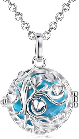 AEONSLOVE Harmony Ball Pregnancy Bola Necklace, Tree of Love Angel Chime Caller Bell Pendant Necklaces for Women, Mom to be Gift, 30"& 45" Chain in Saudi Arabia