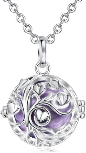 AEONSLOVE Harmony Ball Pregnancy Bola Necklace, Tree of Love Angel Chime Caller Bell Pendant Necklaces for Women, Mom to be Gift, 30"& 45" Chain in Saudi Arabia