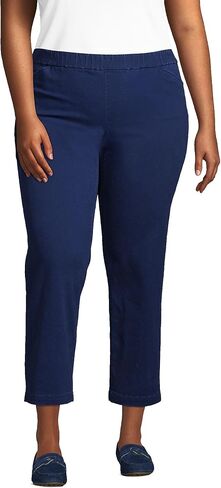 Lands' End Women's Mid Rise Pull On Chino Crop Pants in Saudi Arabia