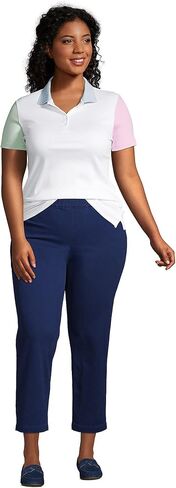 Lands' End Women's Mid Rise Pull On Chino Crop Pants in Saudi Arabia