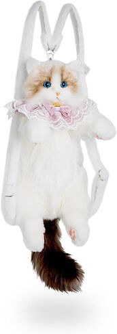 Chongker Stuffed Realistic Cat Plush Backpack - Animal Purse for Kids Cute and Soft Stuffed Animal Backpack with Adjustable Straps in Saudi Arabia
