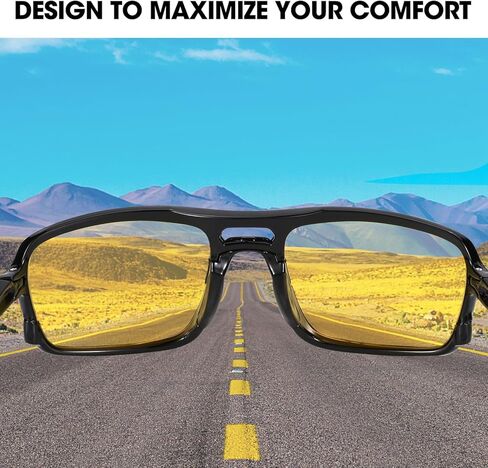 نظارات للرؤية الليلية من ال بي اس ايه اف بي، نظارات قيادة ليلية مستقطبة للرجال والنساء، تقلل الوهج وتعزز الرؤية in Kuwait