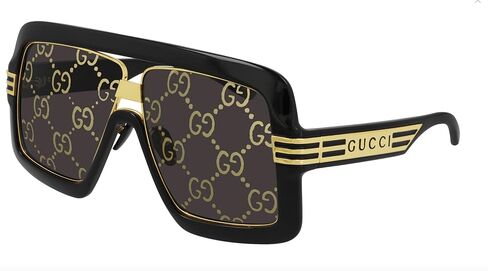 غوتشي نظارة شمسية GG0900S بعدسات بلوجو العلامة التجارية المسطحة + حزمة مع مجموعة نظارات اي شايدز الفاخرة، اسود، 60 ملم in Saudi Arabia