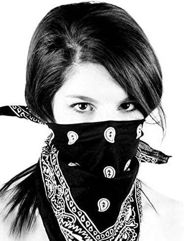 Pack of 6 X Large Paisley 100% Cotton Double Sided Printed Bandana - 27 x 27 inches by M.H.I. in Kuwait