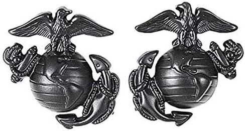 دبابيس طية صدر السترة سوداء يمين ويسار مرخصة رسميًا من مشاة البحرية الأمريكية USMC EGA (مجموعة) in Saudi Arabia