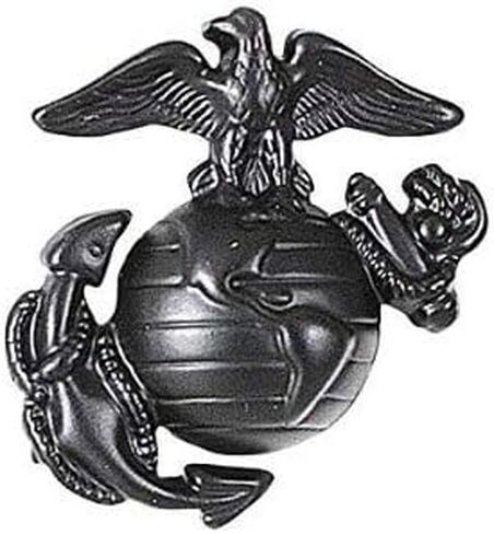 دبابيس طية صدر السترة سوداء يمين ويسار مرخصة رسميًا من مشاة البحرية الأمريكية USMC EGA (مجموعة) in Saudi Arabia