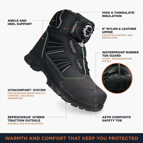 RefrigiWear Men’s Extreme Hiker Boots – Waterproof Winter Work Boots for Men in Saudi Arabia