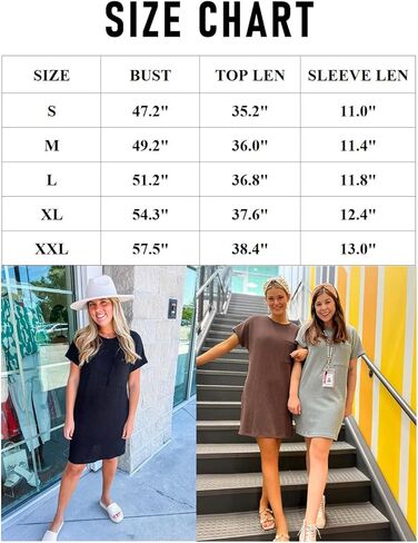 فستان LOLONG نسائي صيفي كاجوال فضفاض بأكمام قصيرة ورقبة دائرية فساتين مضلعة in Kuwait