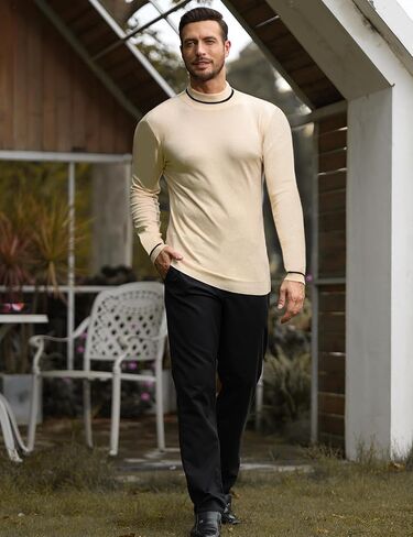 OYOZONE Men's Slim Fit Mock Turtleneck Pullover Sweater Casual Basic Knitted Thermal Sweaters in Kuwait