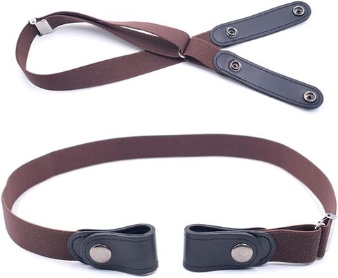 حزام مطاطي بدون إبزيم للنساء والرجال، حزام مرن غير مرئي قابل للتعديل بدون إبزيم للجينز in Kuwait