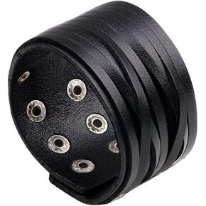 TURTLEDOVE Mens Leather Bracelet Cuff - Vintage Wristband with Wide Belt, Gifts for Brother, Dad, Boyfriend or Husband in Kuwait