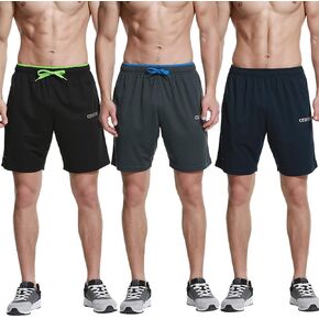 Men's 7" Athletic Workout Shorts with Pockets Drawstring Quick Dry Breathable Active Training Shorts in Kuwait