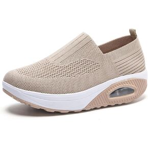 Women Nurse Sneakers Platform Sneakers Air Cushion Walking Wedge Sneaker Food Service Shoes Ladies Toning Rocker Shoes in Saudi Arabia