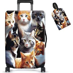 RYUITHDJP Luggage Cover for Suitcase 22-24 Inchs, Premium Zipper Close Protect and Personalize Your Luggage - Cow Print