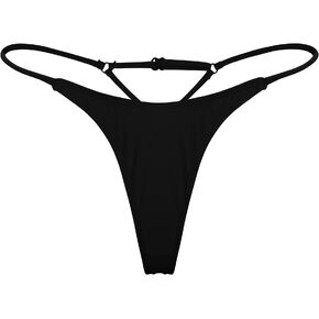 SHEKINI Women's Thong Bottom Brazilian Cheeky Swimsuits Bottoms