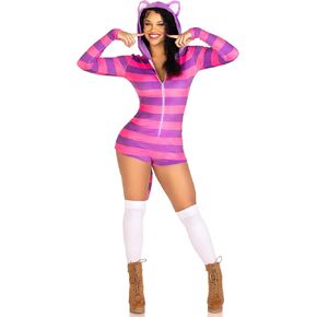 Leg Avenue Women’s Comfy Cheshire Romper Halloween Costume, PINK/PURPL, LARGE in Saudi Arabia