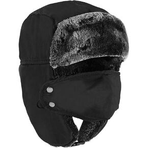 Winter Face Mask For Men - Russian Style Hat Ushanka, Trooper, Trapper Hats for Men and Women - Windproof Ski Mask