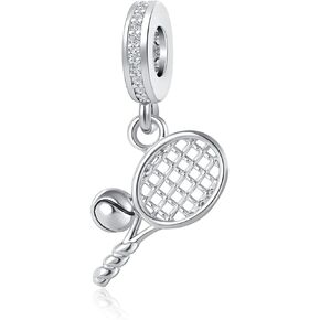 QeenseKc Love Bicycle Bike Dangle Charm Rainbow Crystal Sport Fan Bead for Pandora Bracelet